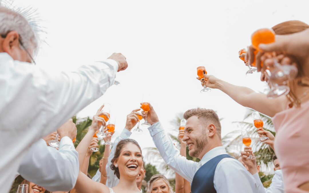 Georgia wedding bartender guests celebrating
