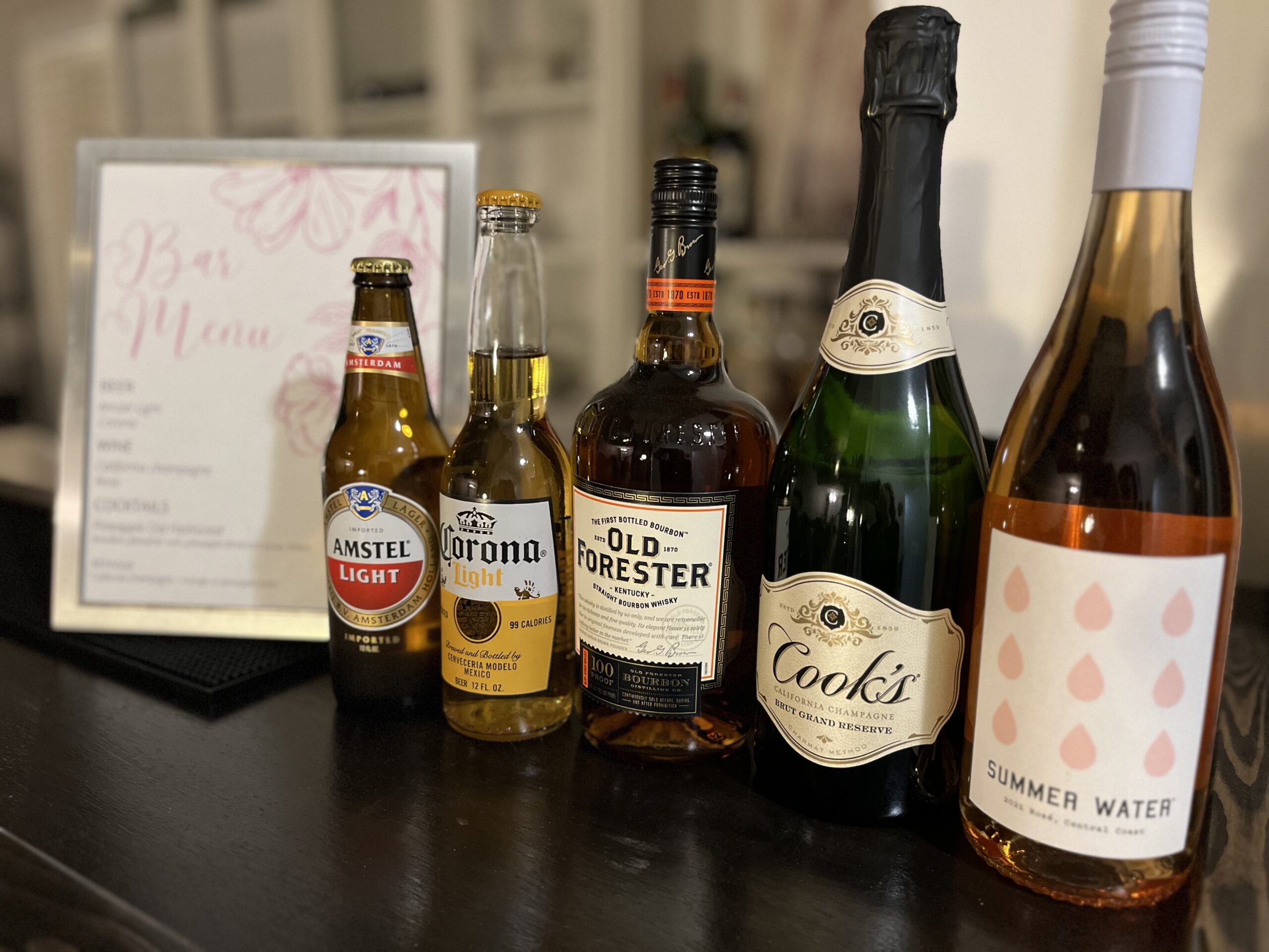 North Georgia Bartending wedding event bartender bar menu